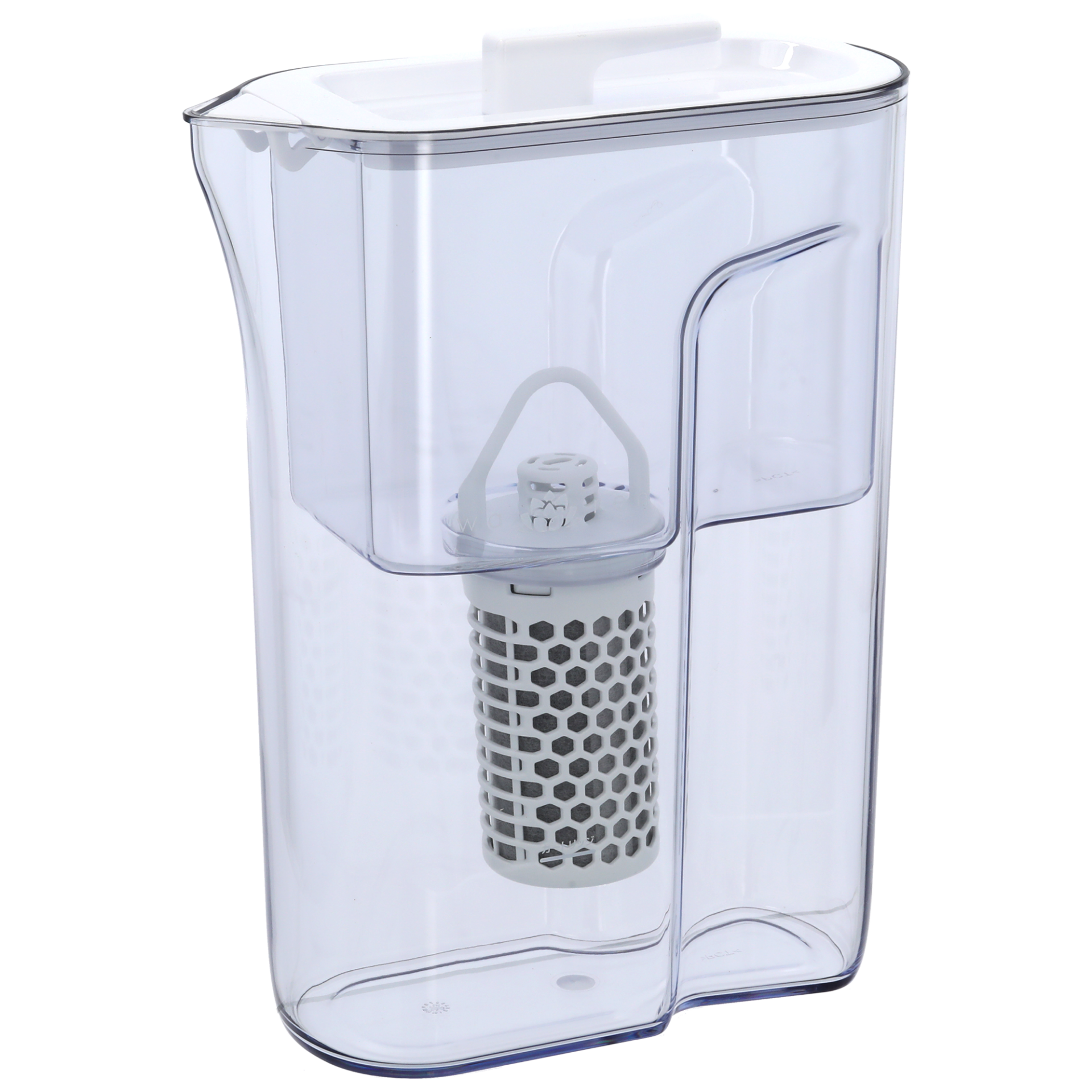 和蓮ポット ホワイトを斜めから